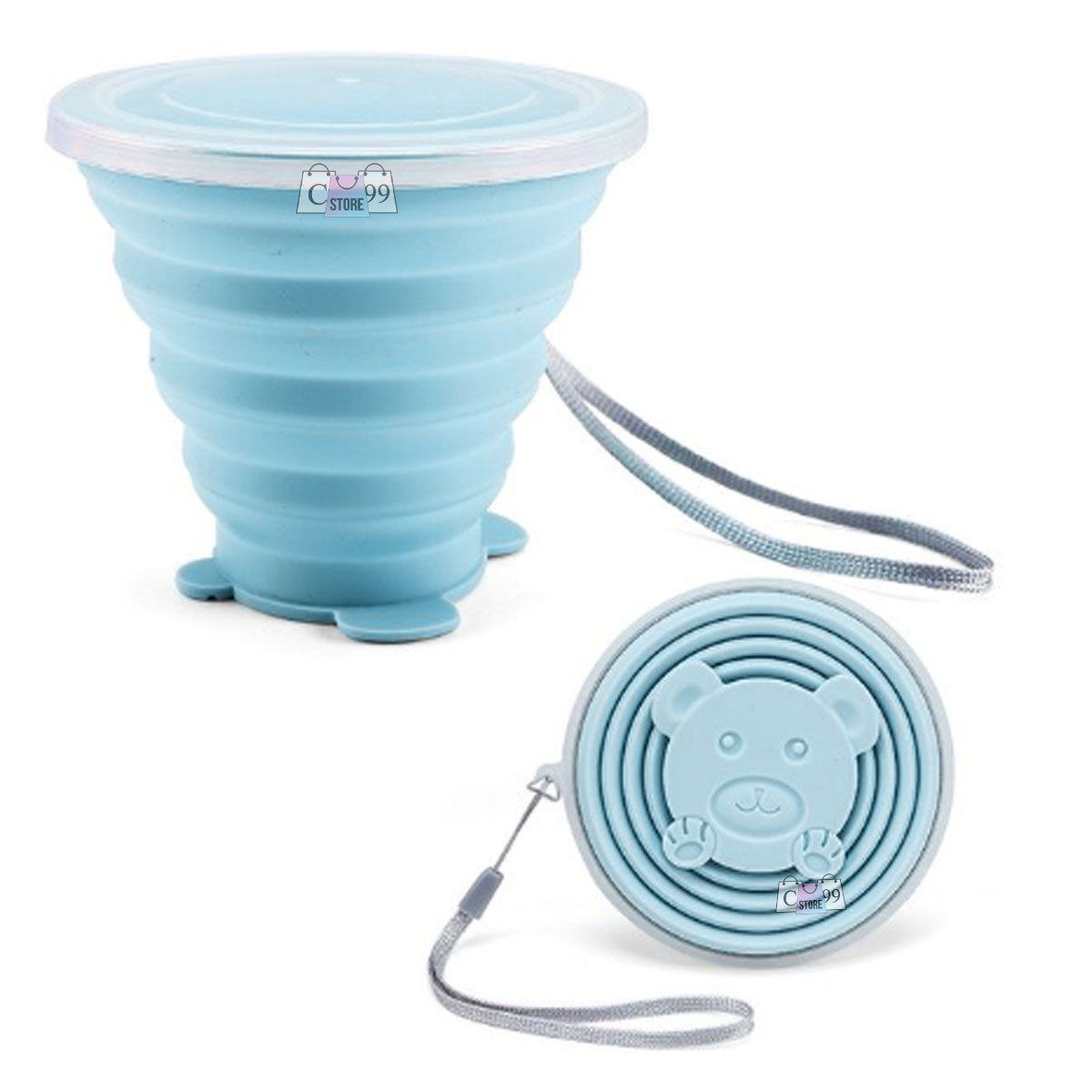 Vista 8 de Vaso Plegable Taza Portable En Silicona - COLOR: ROSADO